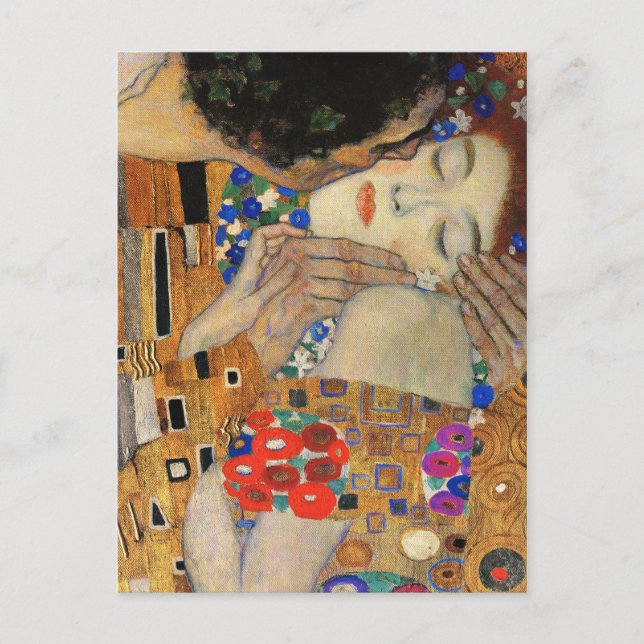 Carte Postale Le Kiss (Détail) Gustav Klimt (Devant)