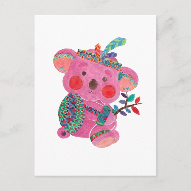 Carte Postale Le Koala rose (Devant)