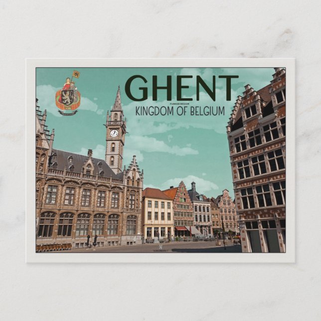 Carte Postale Le Korenmarkt - Gand (Devant)