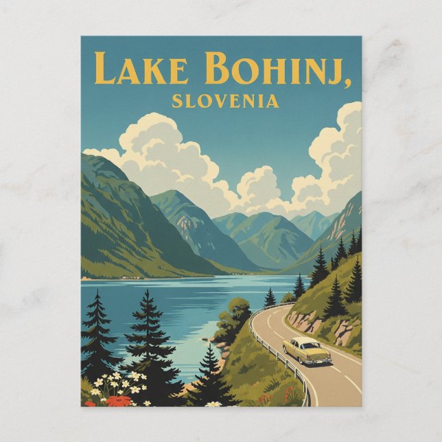 Carte Postale Le lac Bohinj Slovénie (Devant)