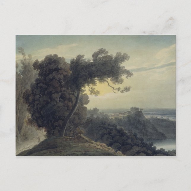 Carte Postale Le lac d'Albano et le château de Gandolfo, c.1783- (Devant)
