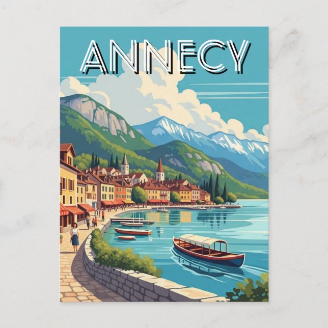 Carte Postale Le lac d'Annecy France (Devant)