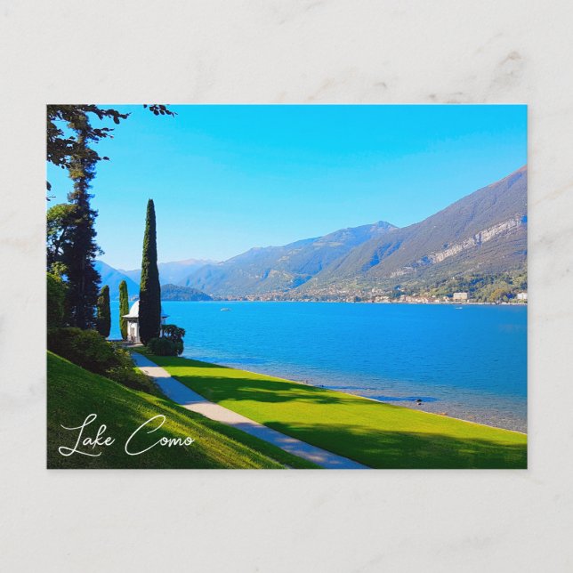 Carte Postale Le lac de Côme Bellagio Walkway Italie (Devant)