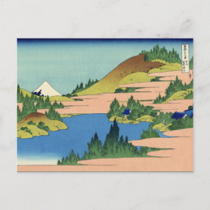 Carte Postale Le lac de Hakone, province de Sagami (par Hokusai)