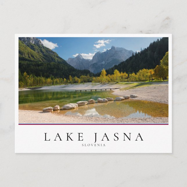 Carte Postale Le lac Jasna dans les Alpes slovènes à l'automne (Devant)