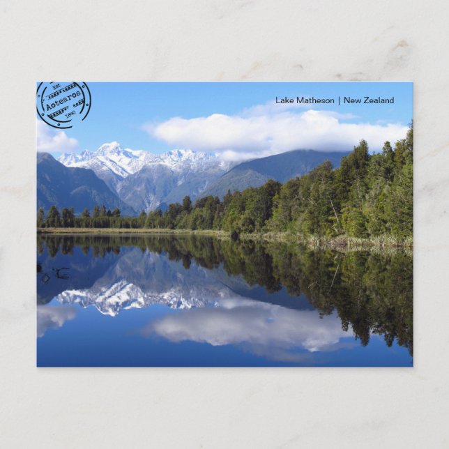 Carte Postale Le lac Matheson (Neuseeland) Postkarte (Devant)