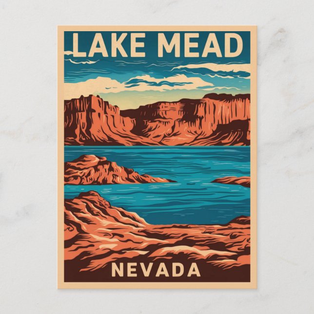 Carte Postale Le lac Mead Nevada, (Devant)