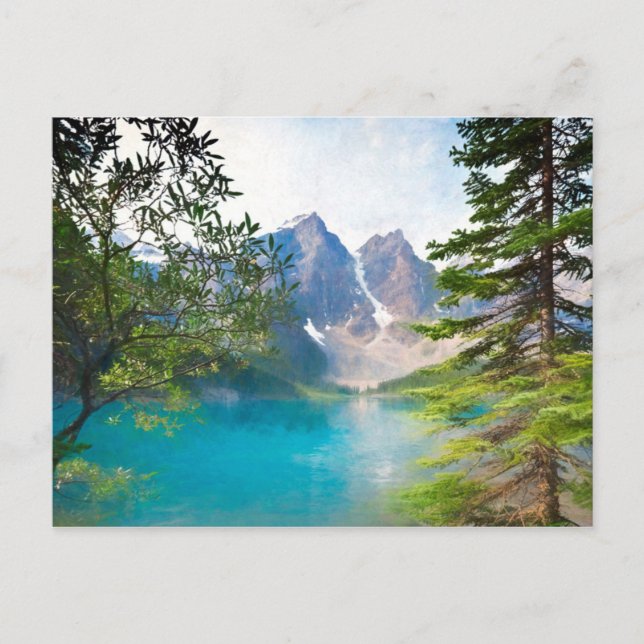Carte Postale Le lac Moraine et la vallée des Dix Pics (Devant)