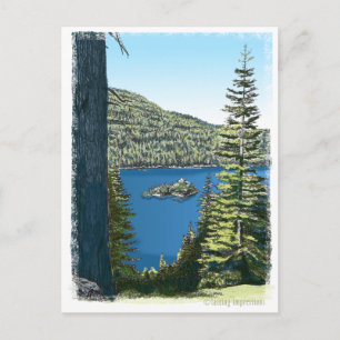 Carte Postale Le lac Tahoe