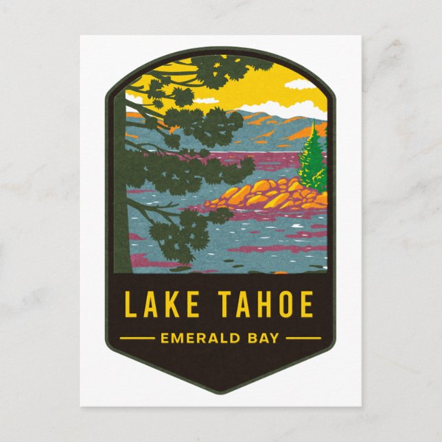 Carte Postale Le lac Tahoe Emerald Bay (Devant)