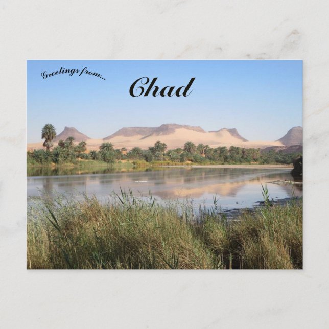 Carte Postale Le lac Teguidei Tchad (Devant)