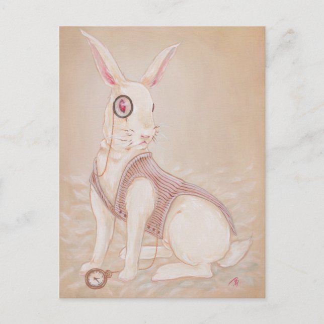 Carte Postale Le lapin blanc - Alice au pays des merveilles (Devant)