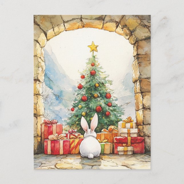 Carte Postale Le lapin de Noël (Devant)