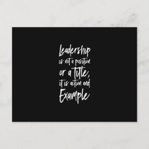 Carte Postale le leadership est un exemple
