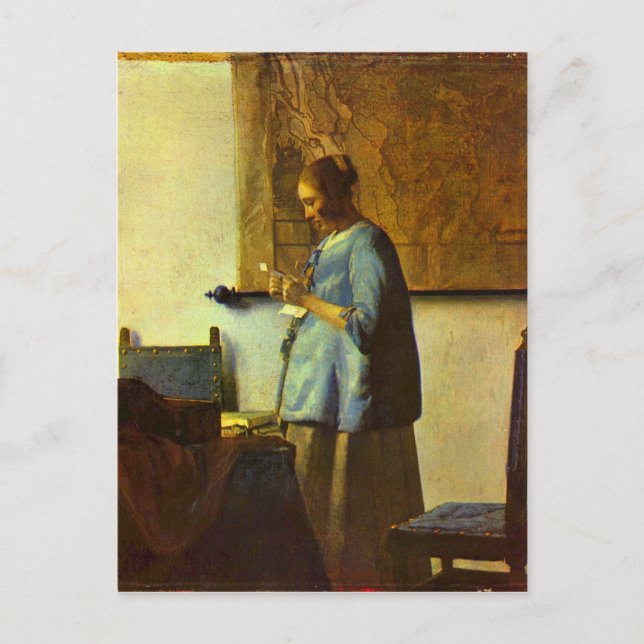 Carte Postale Le lecteur de lettres de Johannes Vermeer (Devant)
