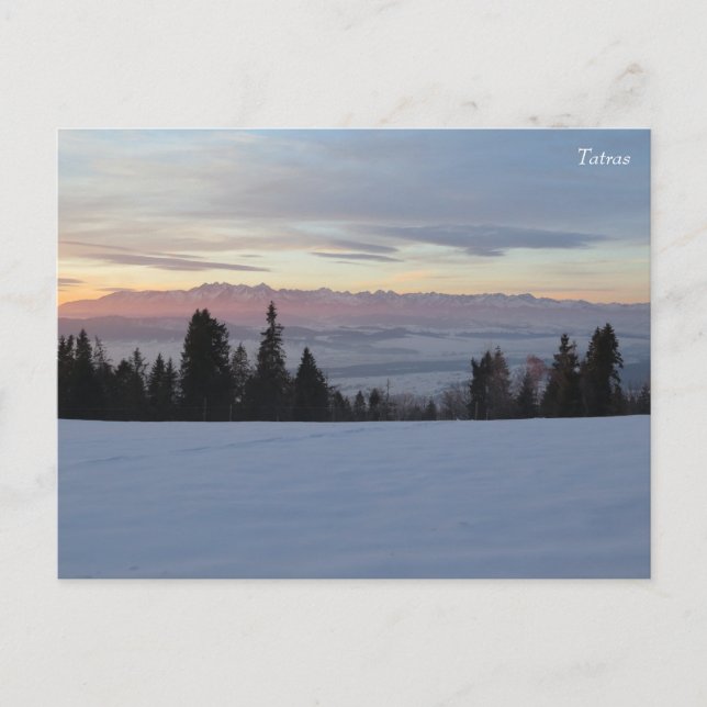 Carte Postale Le lever du soleil des Tatras (Devant)