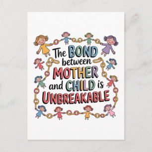 Carte Postale Le lien entre la mère et l'enfant est indestructib