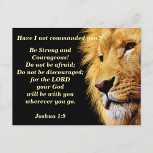 Carte Postale Le Lion de Juda Verset Biblique à Mémoriser