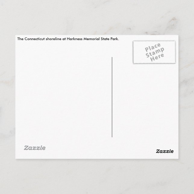 Carte Postale Le littoral du Connecticut (Dos)