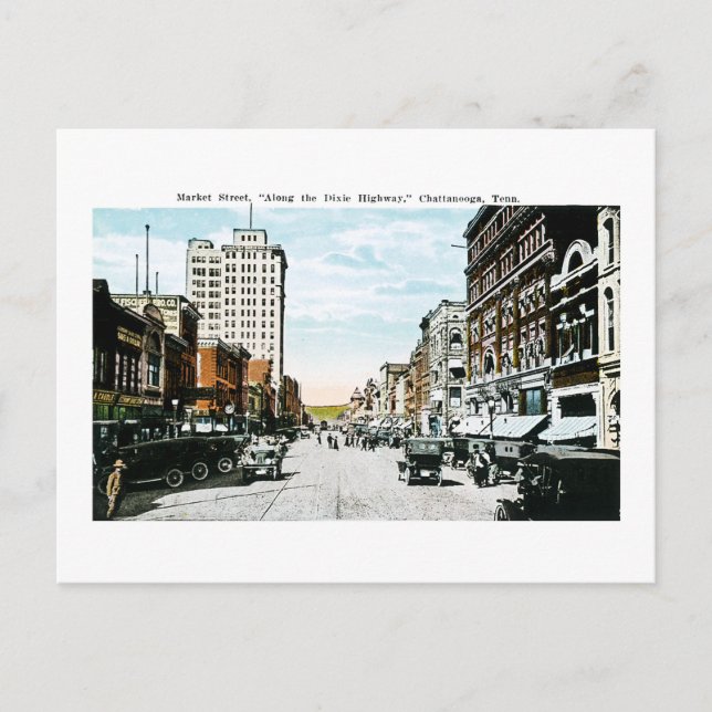 Carte Postale "Le long de la Dixie Highway", Chattanooga, Tenn. (Devant)