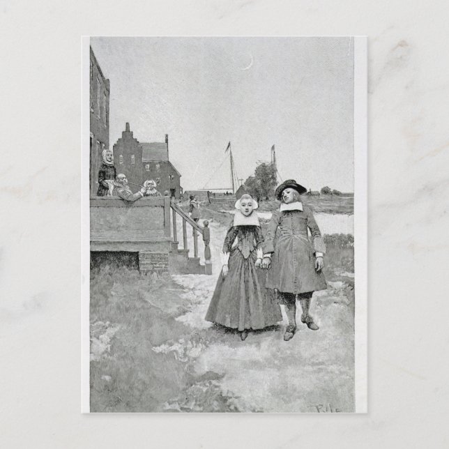 Carte Postale Le long du canal dans le Vieux Manhattan (Devant)