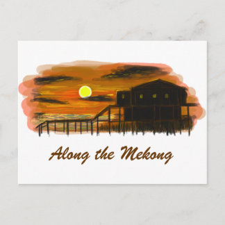 Carte Postale Le long du Mékong