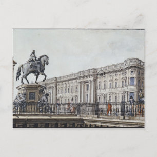Carte Postale Le long pont avec un monument aristocratique