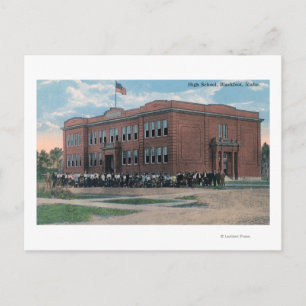 Carte Postale Le lycée avec Faculté et Étudiants