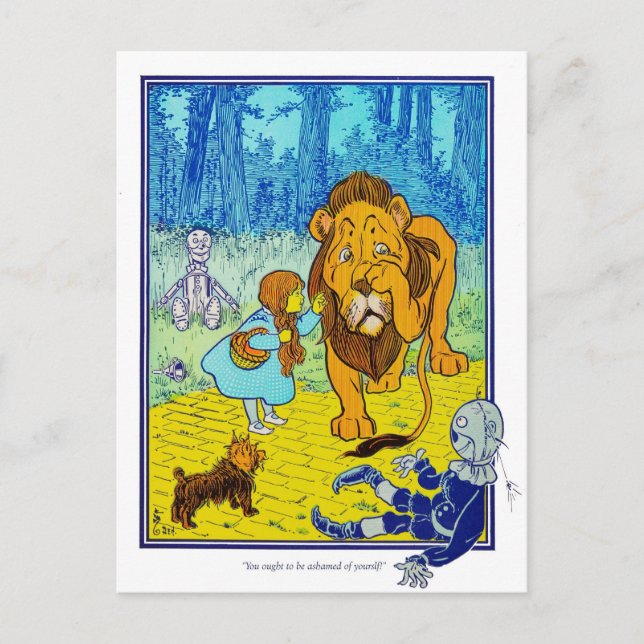 Carte Postale Le Magicien d'Oz : Vous devriez avoir honte ! (Devant)