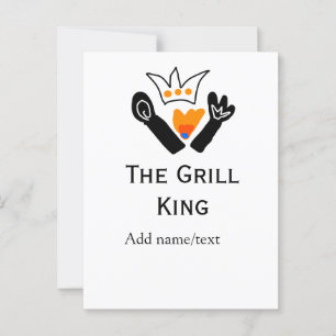 Carte Postale Le maître grill ajoute le nom de la cuisine de tex