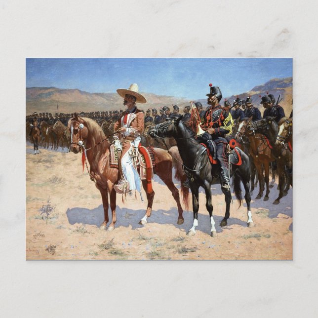 Carte Postale Le major mexicain de Frederic Remington (1889) (Devant)