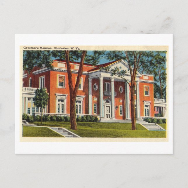 Carte Postale Le manoir du gouverneur à Charleston, Virginie-Occ (Devant)