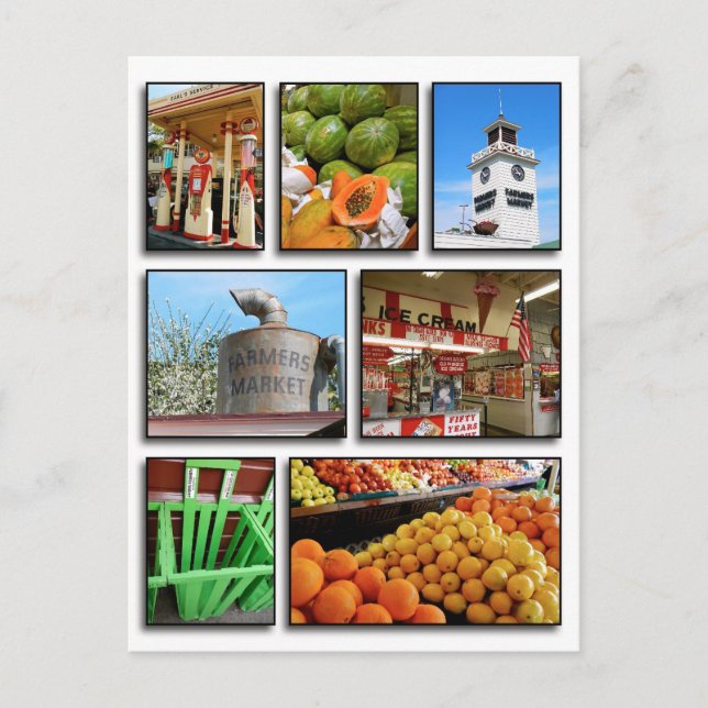 Carte Postale Le marché agricole (Devant)