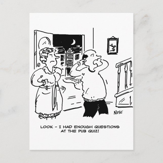 Carte Postale Le mari ne veut pas remettre en question (Devant)