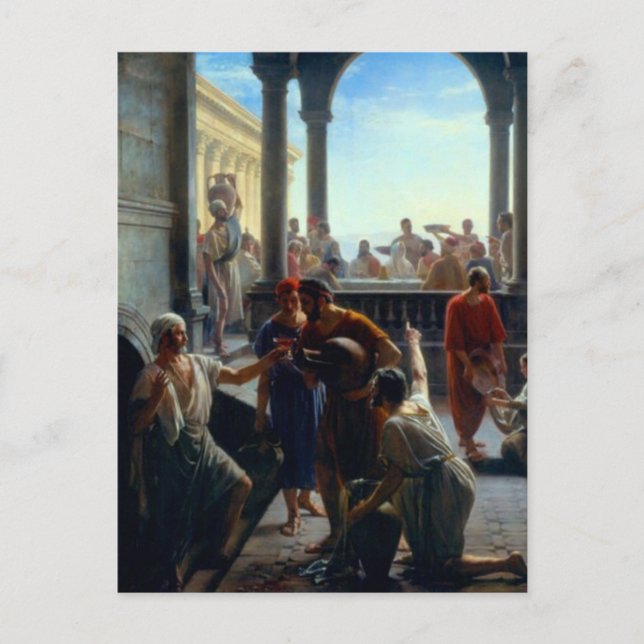 Carte Postale Le Mariage à Cana par Carl Bloch Postcard (Devant)