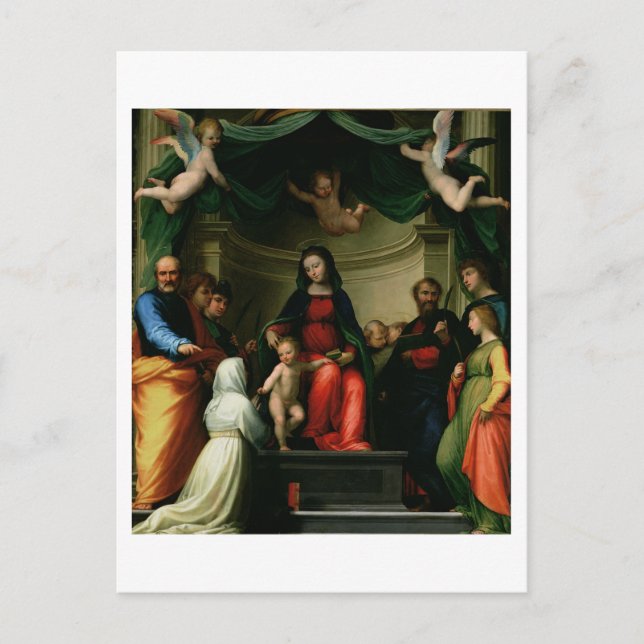 Carte Postale Le mariage mystique de Sainte Catherine de Sienne  (Devant)