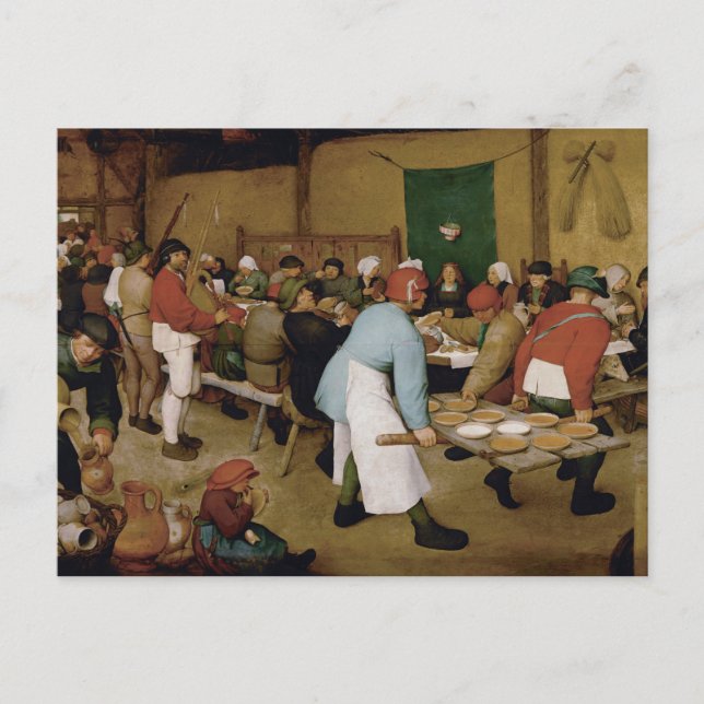 Carte Postale Le Mariage paysan par Pieter Bruegel l'Ancien (Devant)