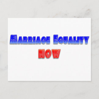 Carte Postale Le mariage pour tous maintenant !
