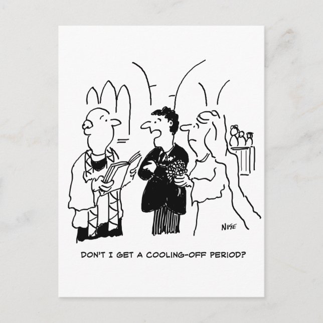 Carte Postale Le marié veut une période de refroidissement (Devant)