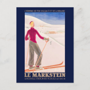 Carte Postale Le Markstein France Poster vintage 1930