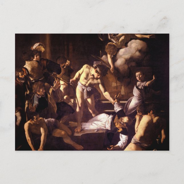 Carte Postale Le Martyre de Saint Matthieu par Caravaggio 1600 (Devant)