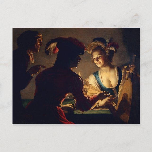 Carte Postale Le Matchmaker - Gerrit Van Honthorst (Devant)