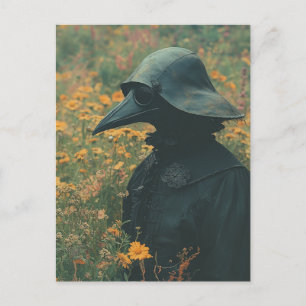 Carte Postale Le médecin de la peste effrayant dans la prairie r