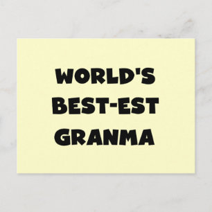 Carte Postale Le Meilleur-est Granma du monde noir et blanc