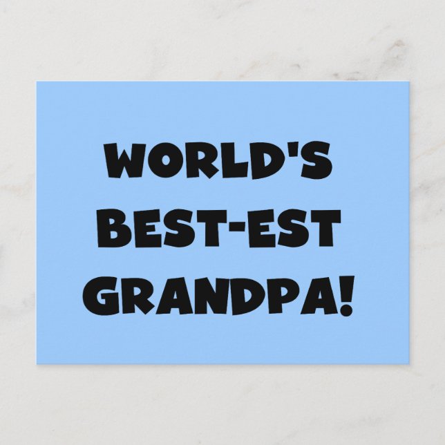 Carte Postale Le meilleur grand-père du monde en noir ou blanc (Devant)