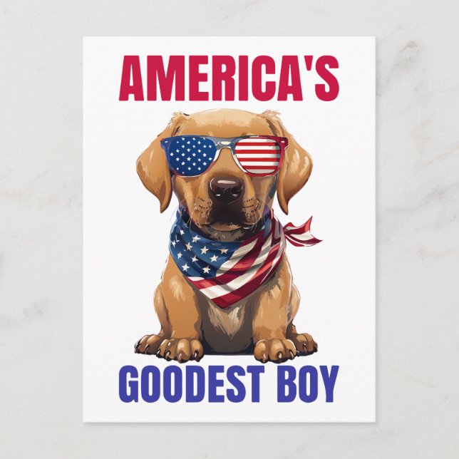 Carte Postale Le meilleur Labrador de l’Amérique (Devant)