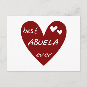 Carte Postale Le meilleurs T-shirts et cadeaux d'Abuela de coeur