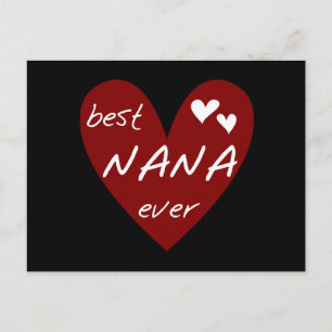 Carte Postale Le meilleurs T-shirts et cadeaux de Nana de coeur