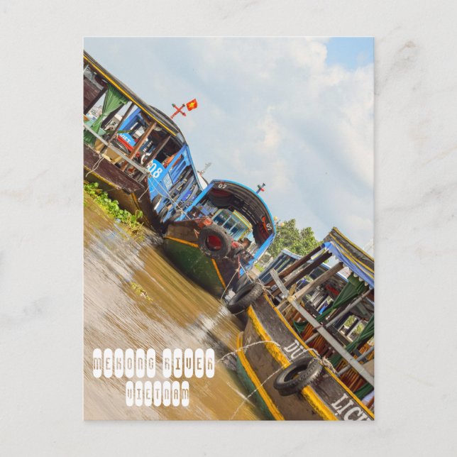 Carte Postale Le Mékong au Vietnam (Devant)