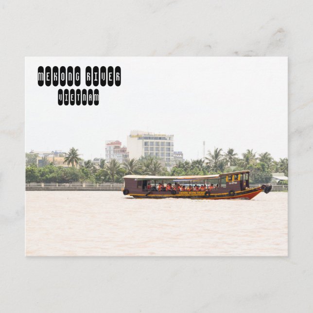 Carte Postale Le Mékong au Vietnam (Devant)